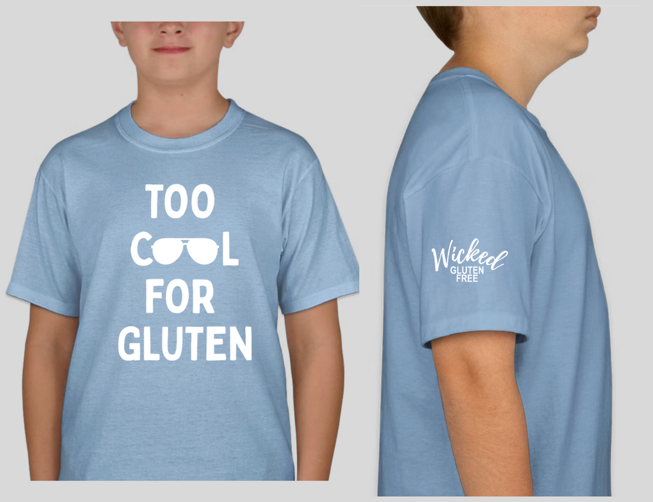 "Too Cool For Gluten" Kids' T