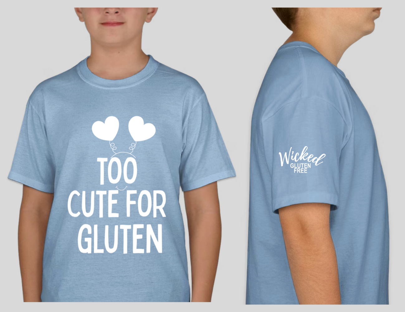 "Too Cute For Gluten" Kids' T