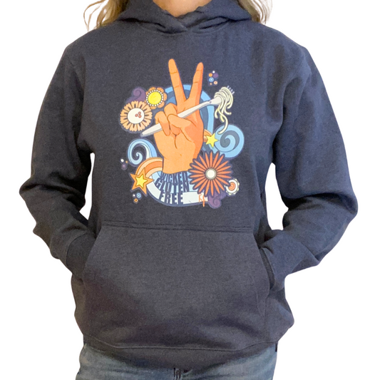 Heather Blue or Black Hoodie - Old Logo
