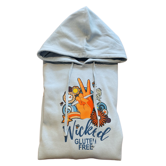 Wicked Gluten Free Hoodie – Pale Blue