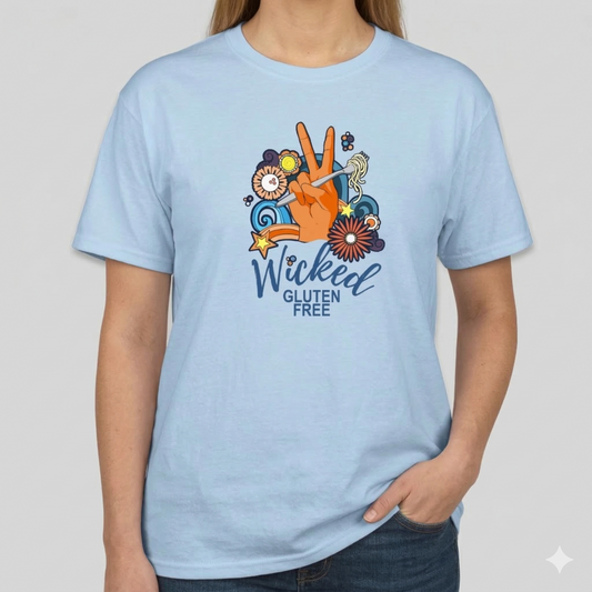 Wicked GF Peace Logo - Light Blue