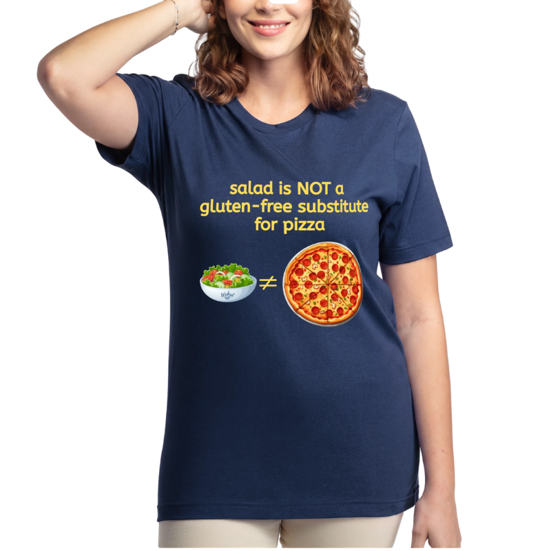 Salad is not a gluten-free substitute for pizza